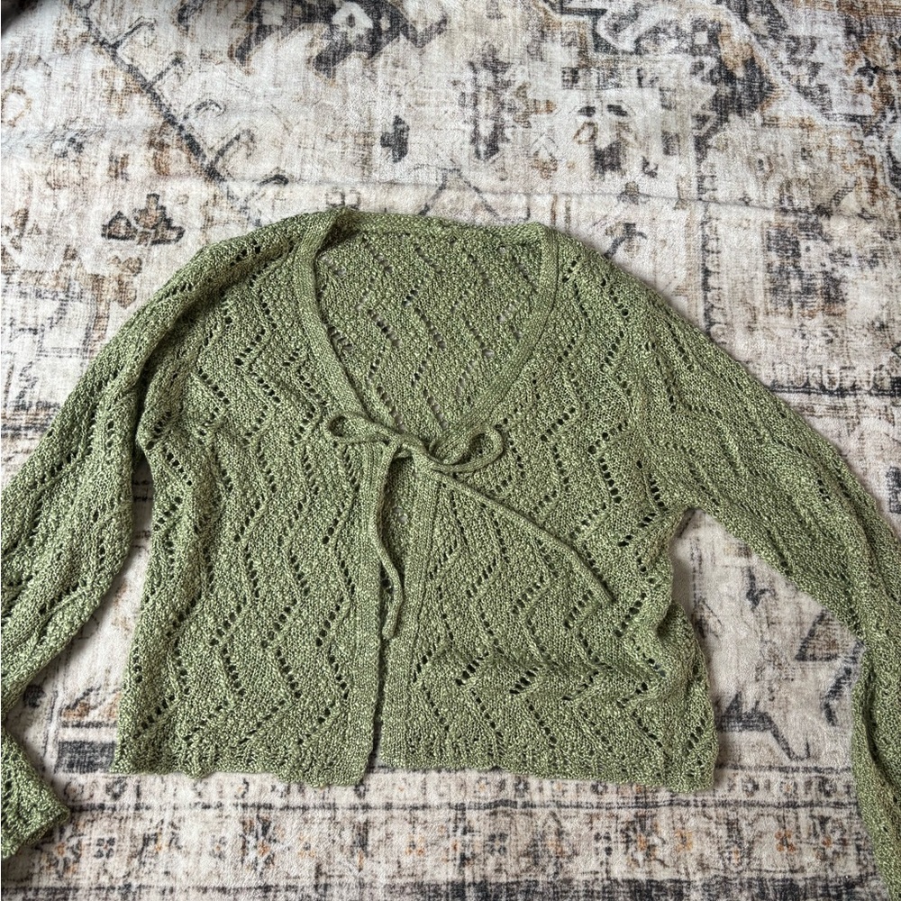 Green Knit Women's Sweater